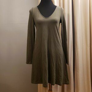 Express Green V Neck  Dress Small
